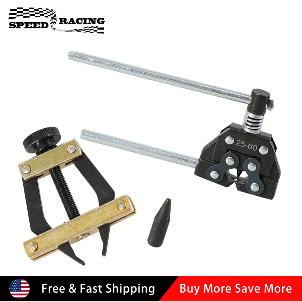 

#25-60 High Quality Detacher Cutter Chain Roller Chain Breaker Puller Holder Tools Kit For A2040 Motorcycle Bicycle Go-Kart