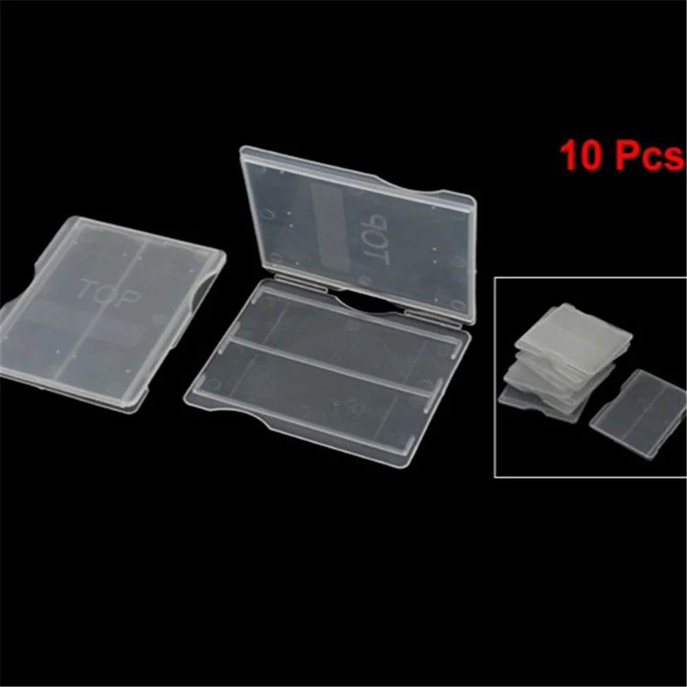 10Pcs Microscope Glass Slide Box Case Clear White for 2 Slides