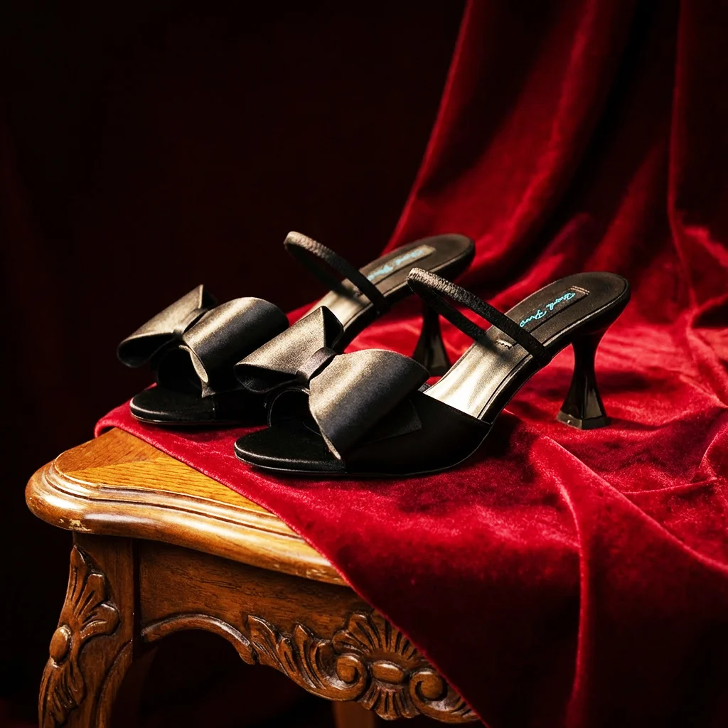 Butterfly Knot Design Shoes With Bag Nigerian Fashion Shoes Are Bag with Opening High Heels 1 Set Or A Pair Shoes