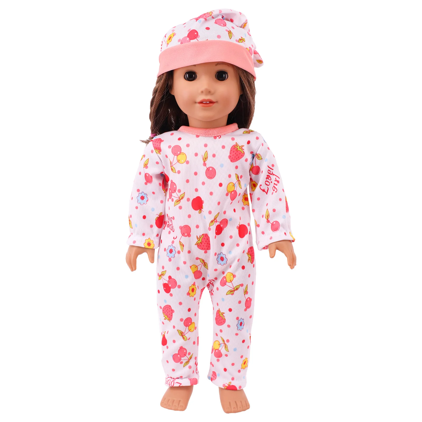 Ropa para muñecas, mono Pop + sombrero para muñeca Reborn de 43Cm y accesorios de ropa para muñecas americanas de 18 pulgadas, juguetes para niñas de nuestra generación
