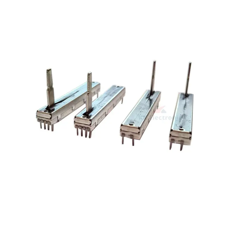 1 قطعة 60 مللي متر مستقيم الشريحة الجهد المزدوج B10K مشغل أقراص التحكم في السرعة 6 سنتيمتر خلاط ترويسة مقبض طول 20 مللي متر 6pin 10KB × 2 #4