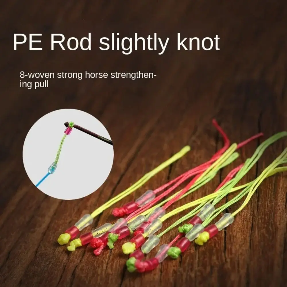 

50PCS Improve Pull Fishing Pole Tip Rope Connection PE Fly Line Loop Connectors Soft Angling Fly Fishing Loop Connectors