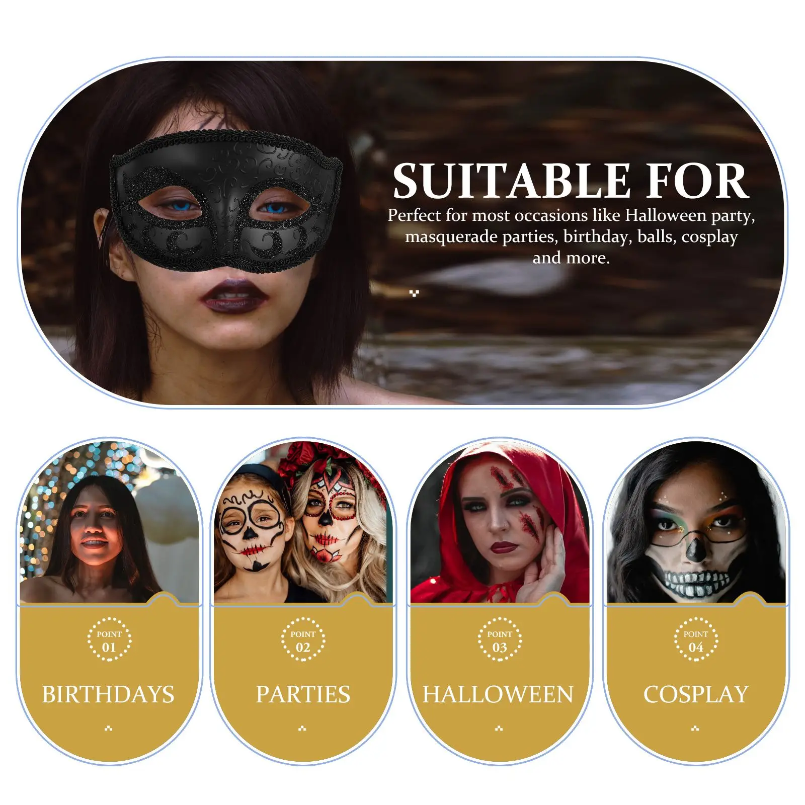 2 قطعة أقنعة معدنية ظلال أزياء حفلة الهالوين كرنفال اكسسوارات حفلة تنكرية للنساء قناع تنكر أقنعة الكرة