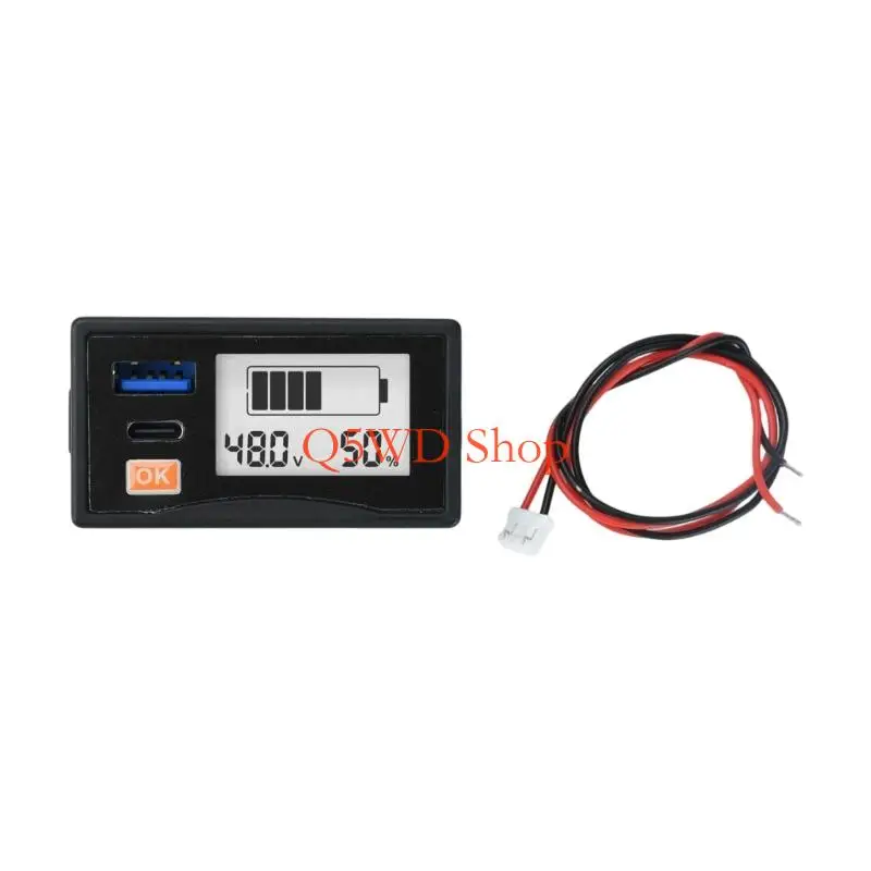 Q5WD DC12-24V Battery Capacity Indicators LED Car Motorcycle Voltmeter Electricity