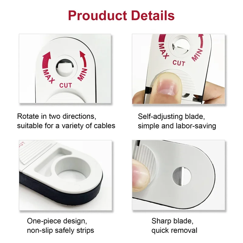 เครื่องมือปอกสายเน็ตเวิร์คสากลสำหรับ Cat5E Cat6 Cat7เครื่องปอกสายโคแอกเซียล Cat8เครื่องมือปอกสายเคเบิลแบบพกพา