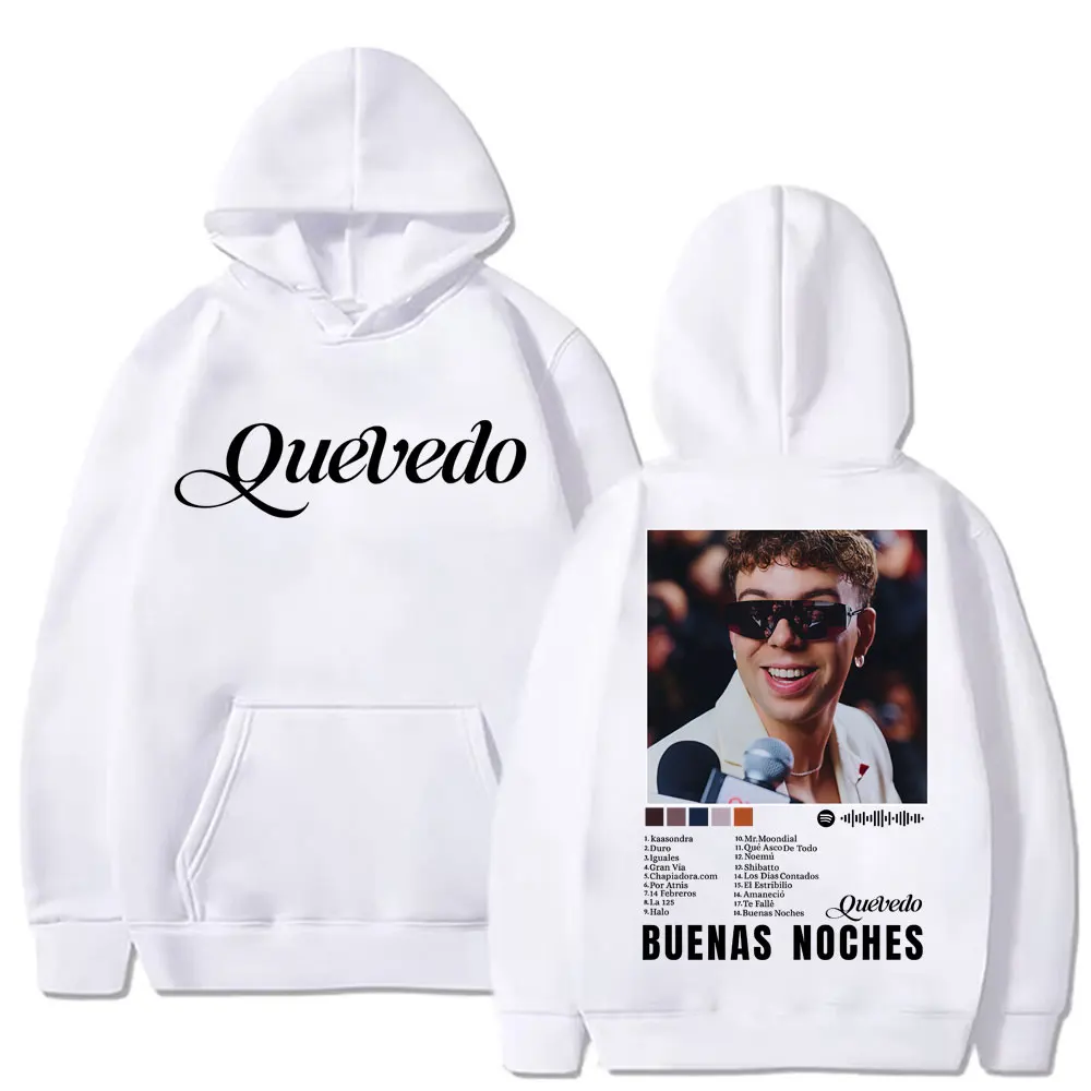 مغني الراب Quevedo Buenas Noches ألبوم هوديس الرجال موضة الهيب هوب البلوز الصوف عادية المتضخم البلوفرات الشارع الشهير الهدايا