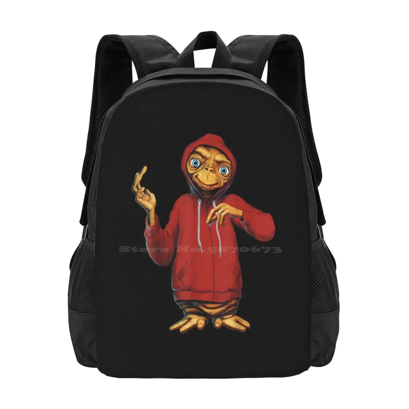 

Et In Red Hoodie Portrait Gift Men Women Hot Sale Schoolbag Backpack Fashion Bags E T In Red Portrait Et The Extra Terrestrial