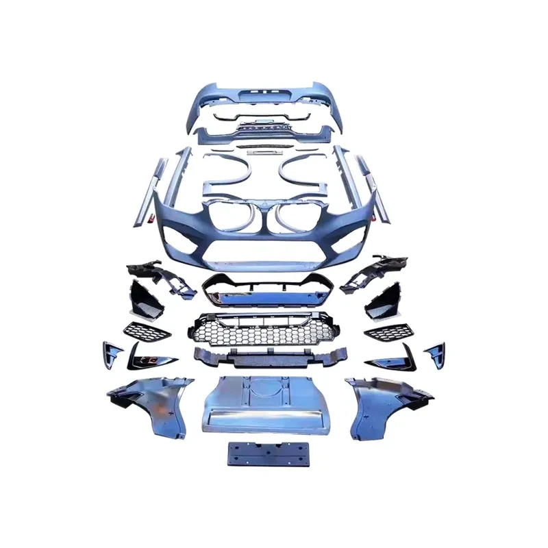 

Front and rear bumper side skirt grille PP car kit for X3 X4 G01 G02 modified X3M X4M large surround