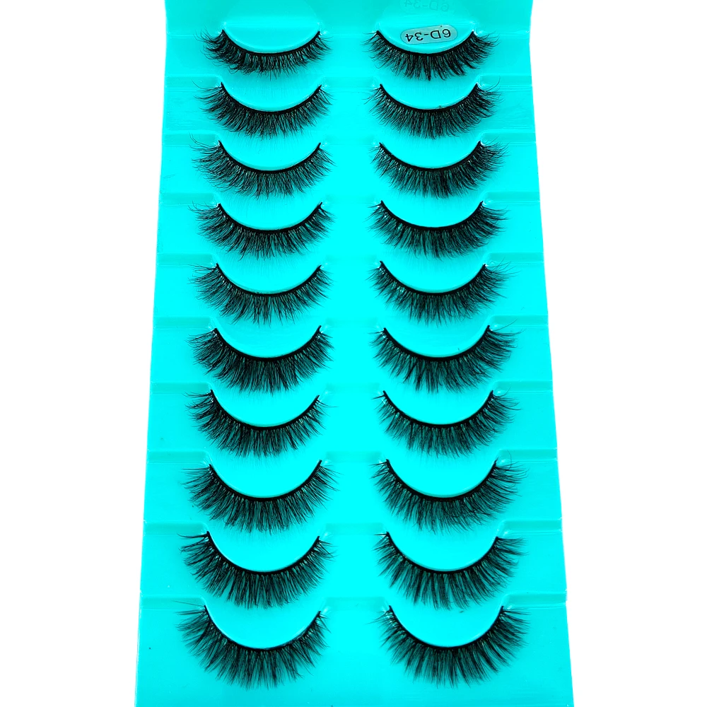 New 10 pairs natural Thick false eyelashes long makeup 3d mink eyelashes eyelash extension mink eyelashes for beauty