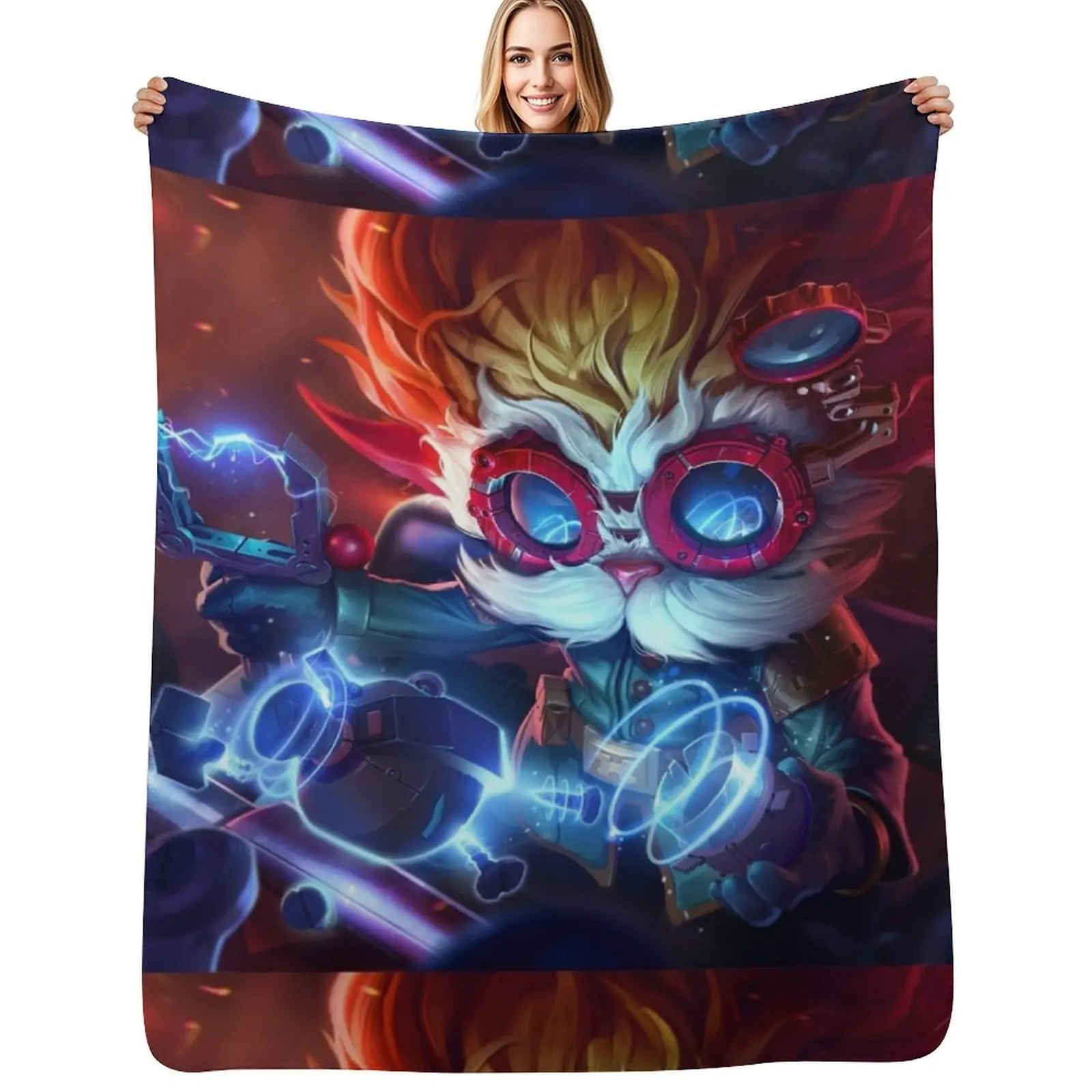 

Heimerdinger colorful Throw Blanket Weighted Thin Hair Thins Blankets