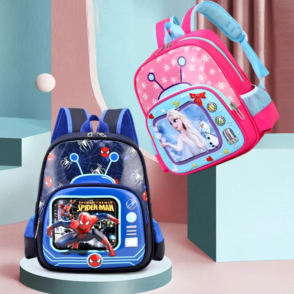 New Spider-Man Kindergarten Kids Backpack 3D Eggshell Fashion Styling Lightweight Versatile Spinal Protection School Bags Gifts