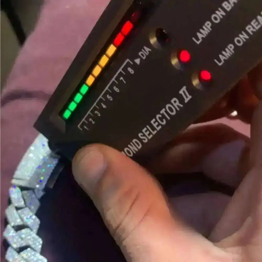 

Ювелирные изделия в стиле хип-хоп, серебро 925, муассанит, бриллиант, мужское ожерелье, муассанит, кубинская цепочка