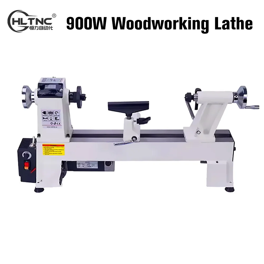 HLTNC 220v 900w 3800rpm Speed Adjustable DIY Multi-function Mini Woodworking Lathe Machine With 305mmx450mm Wokring Area