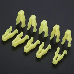 Clips de fixation universels en plastique pour tableau de bord, panneau de commande de voiture, lecteur CD, HE08, jaune, 50 pièces