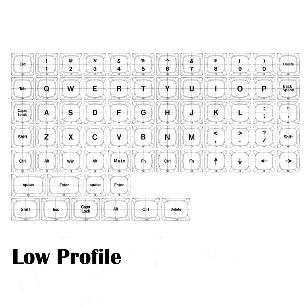 غطاء مفاتيح MX رفيع للغاية من مادة PBT صبغ فرعي 70 مفتاحًا مخصصًا لوحة مفاتيح متماثلة صغيرة مقسمة من Choc Corne Sofle VELVE #6
