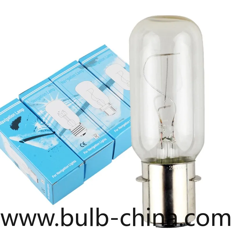 10  pcs P28S E27 B22 BA15D BAY15D Marine Lamp Bulb 12V 24V 220V 65W 25W 40W T38 Navigation Lighting
