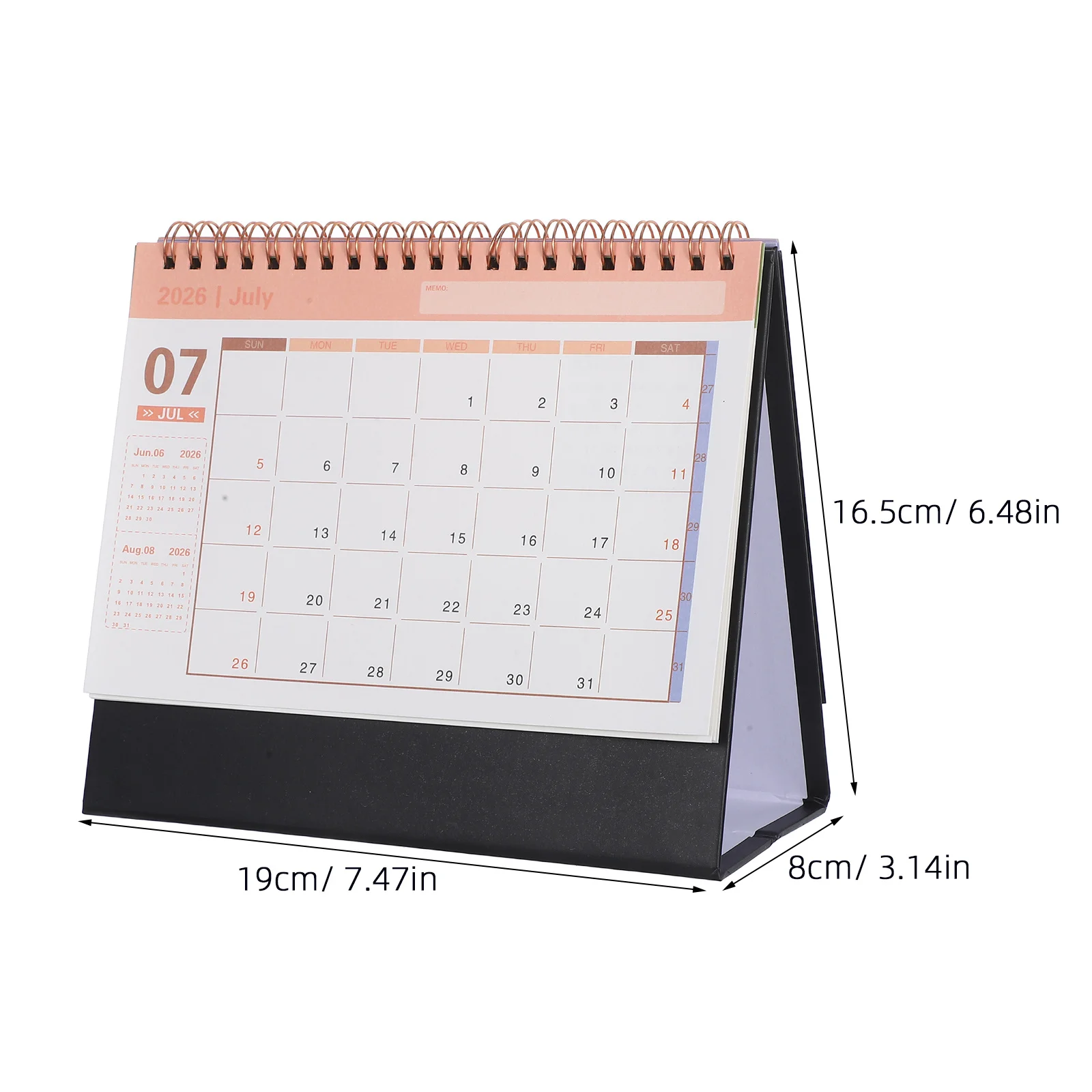 2026 데스크 캘린더 소형 접이식 스탠딩 플립 테이블탑 연간 플래너 사무실 가정용 미니 데스크탑 스케줄 패드 2026