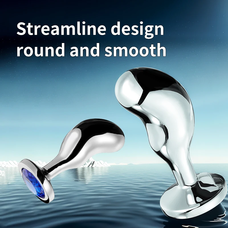 Metal Anal Plug BDSM Docking Plug G-spot Stimulation Anal Dilation Prostate Massage Male and Female Masturbation Adult Sex Toys