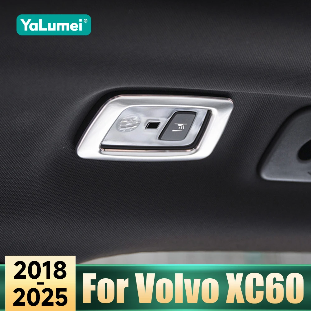 Für Volvo XC60 2018 2019 2020 2021 2022 2023 2024 2025 Auto Dach Hinten Lesen Licht Dekorative Rahmen Abdeckung Aufkleber Zubehör