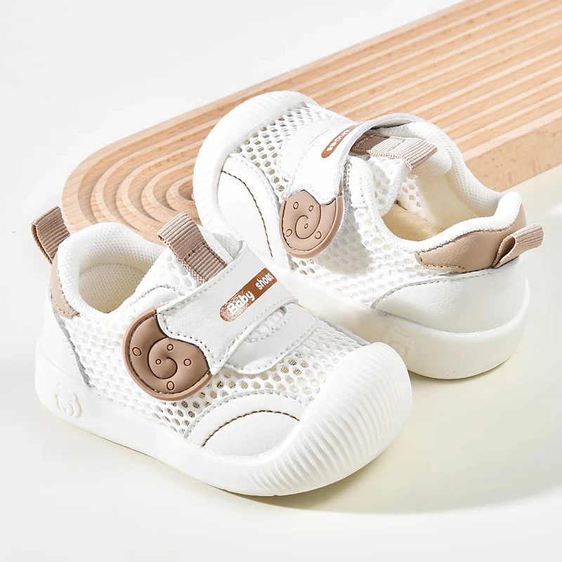 

Прогулочная обувь с одной сеткой для мальчиков и девочек, выдолбленная сетчатая поверхность, домашняя функциональная обувь для младенцев и маленьких детей