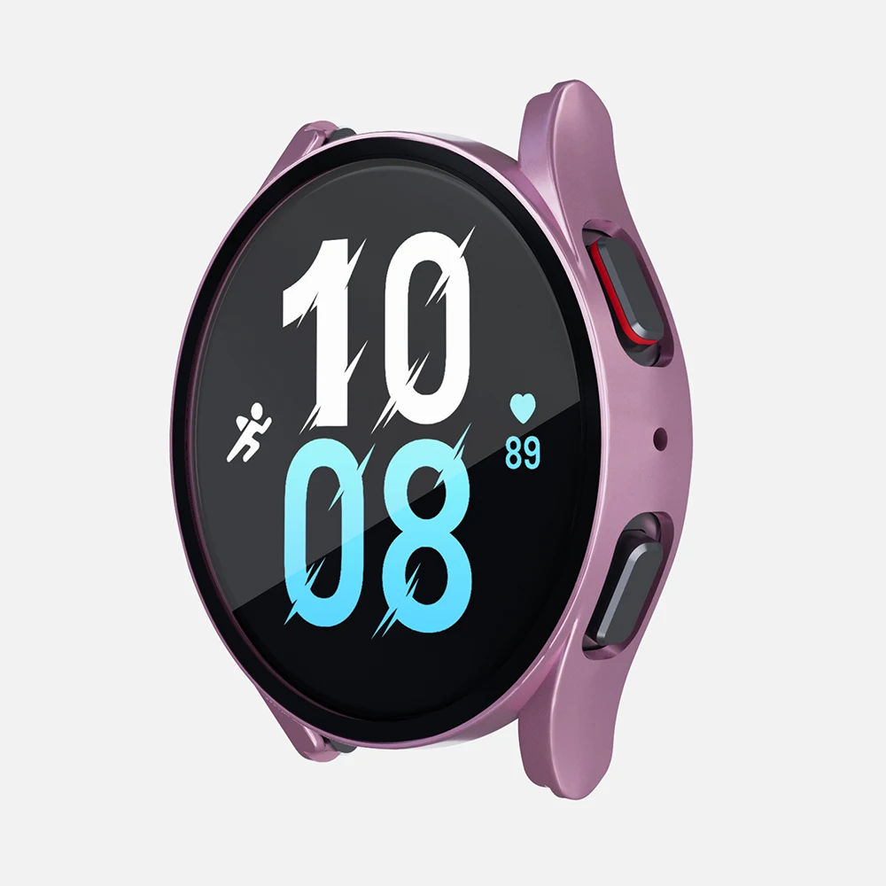 PC + Tempered Glass Protective Case For Samsung Galaxy Watch 5 40mm 44mm Full Screen Protector Shell