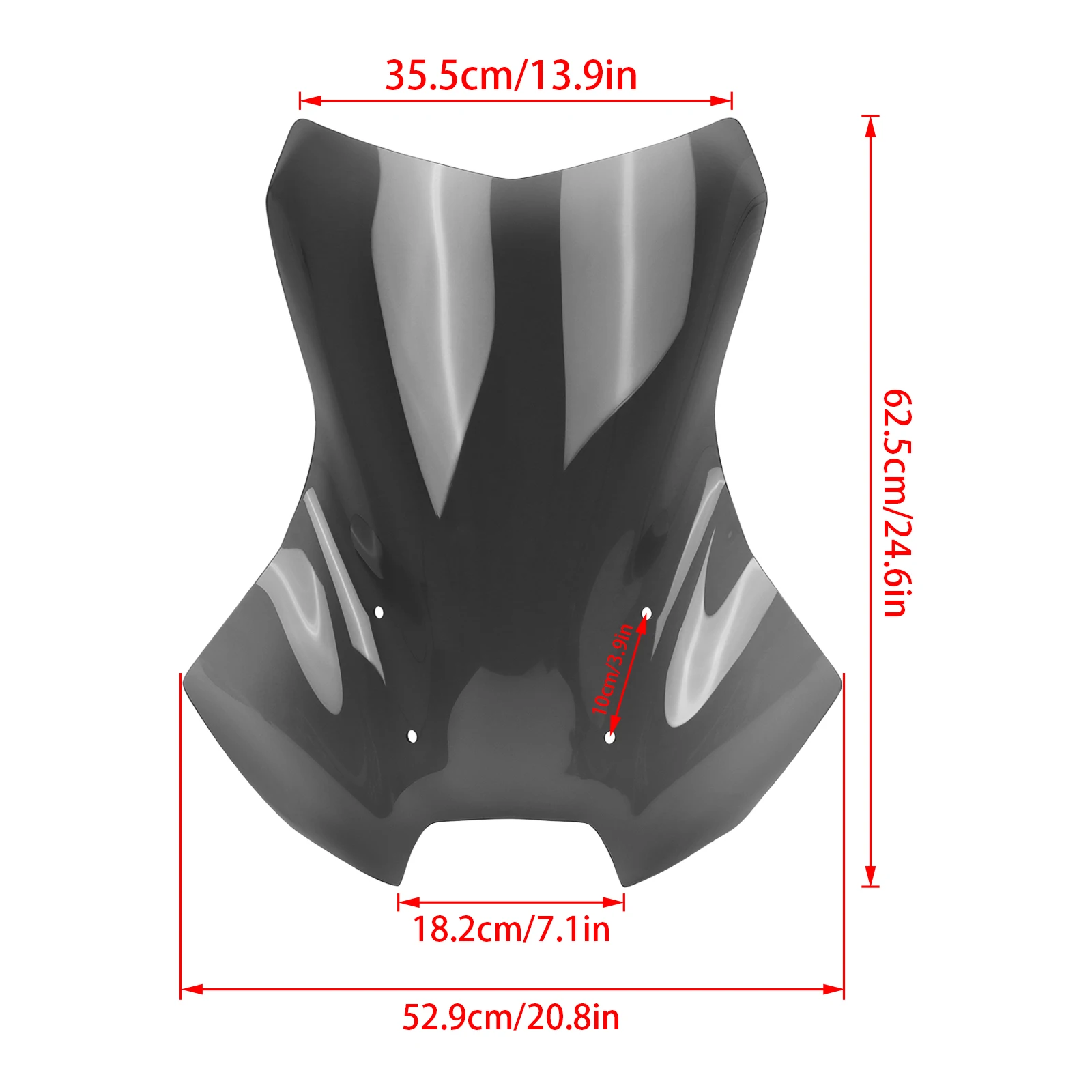 For BMW R 1300 GS R1300 GS R1300GS 2023-2024 High Touring Windshield Visor Viser Windscreen Screen Double Bubble Wind Deflector
