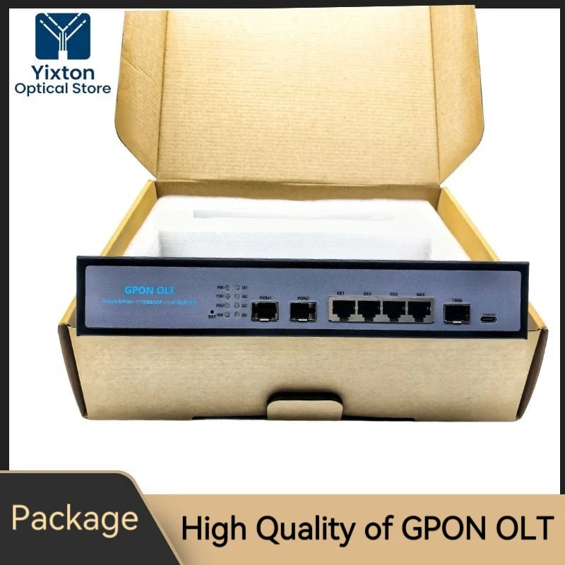 Mini OLT GPON 2-Ports Optical Line Terminal with 2SFP 9dB~13dB AC 100-240V  for FTTH Network Cable Connection high quality