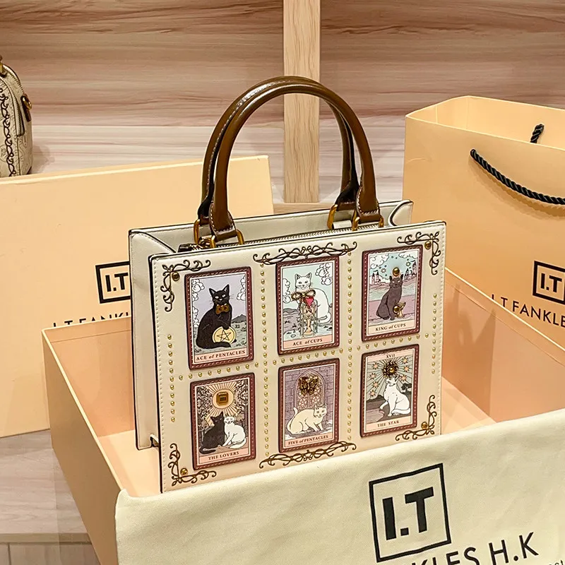 2026 New Hong Kong Genuine Leather Tote, Luxury Embroidery Satchel, High-end Handheld Purse, Daily Elegant Ladies Accessory