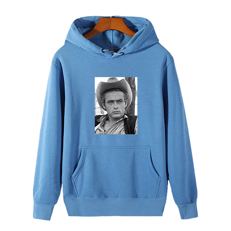 James Dean Cool Retro Poster graphic Hooded sweatshirts winter thick sweater cotton fleece hoodie Harajuku Man sweatshirts