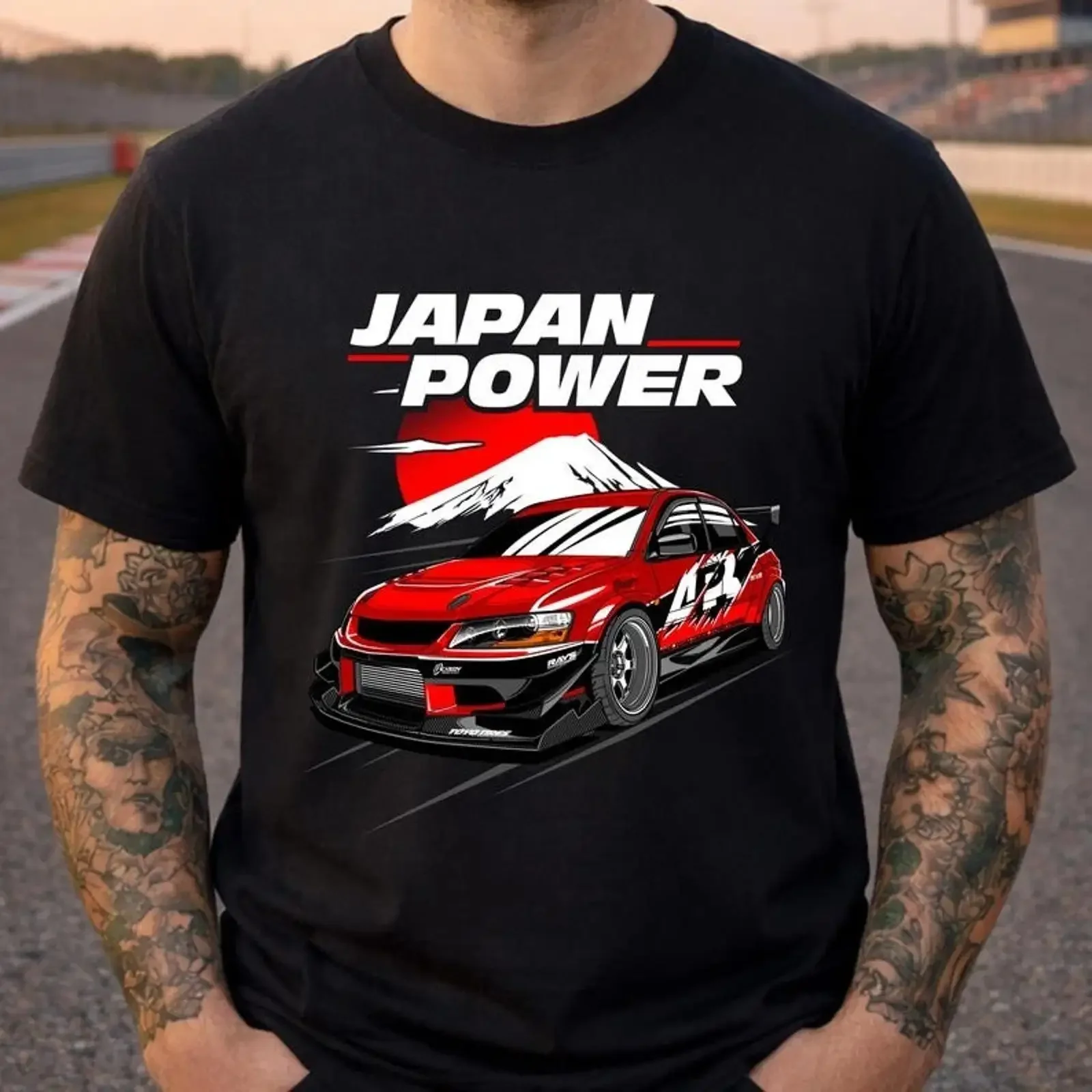 Футболка Japan Power Car JDM Drift Racing для энтузиастов, винтажная, с эффектом потертости, для повседневной носки, в стиле стритвир, кэжуал.