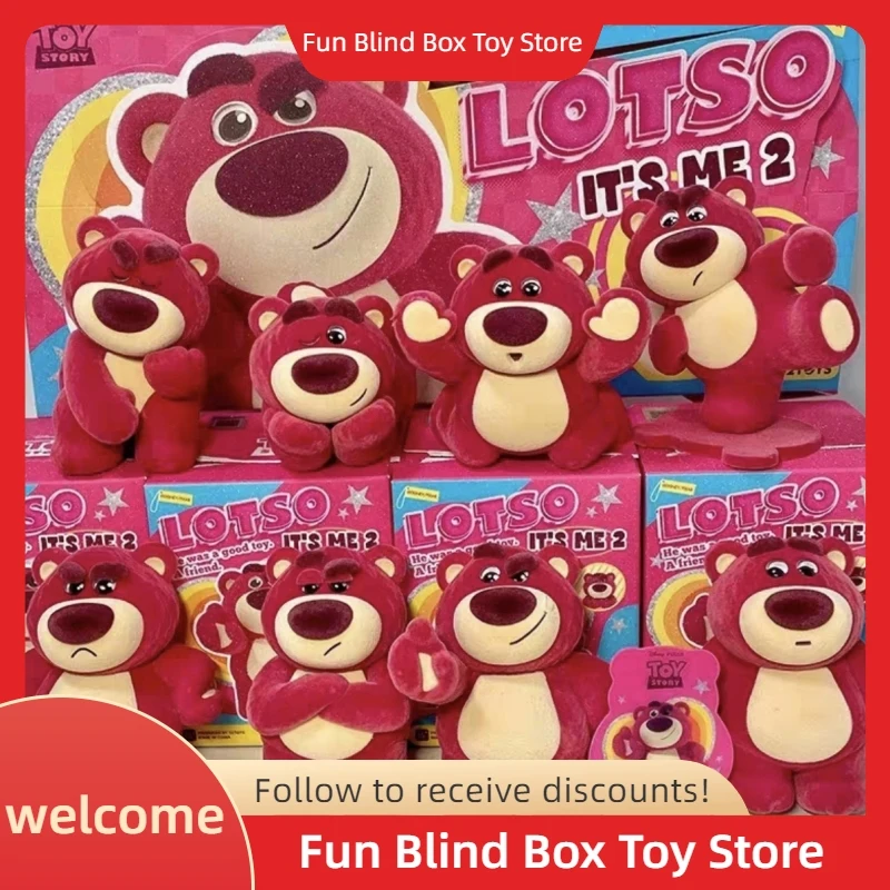 

2025 Genuine Disney Toy Story Lotso'Huggin Bear Trendy Blind Box Toy Collection Model For Girls Room Decor Accessory Gift