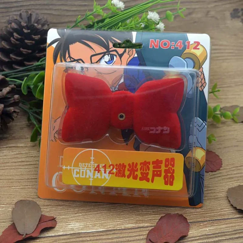 المحقق كونان مغير الصوت المحمولة مضحك الأحمر Bowknot مبدل الصوت أنيمي الطرفية نموذج دمية الأطفال هدايا عيد اللعب