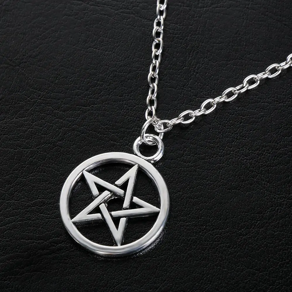 Jewelry Fashion Religious Lucifer Satan Sign Retro Necklace Pentagram Pendant