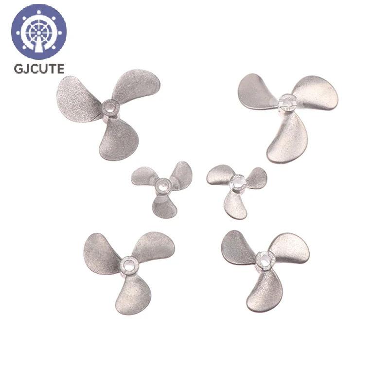 1PC Right Left Hand 4mm Shaft 3-Blades Metal Propeller Submerged Prop 28mm 40mm 48mm For RC Boat Marine Tug Bait