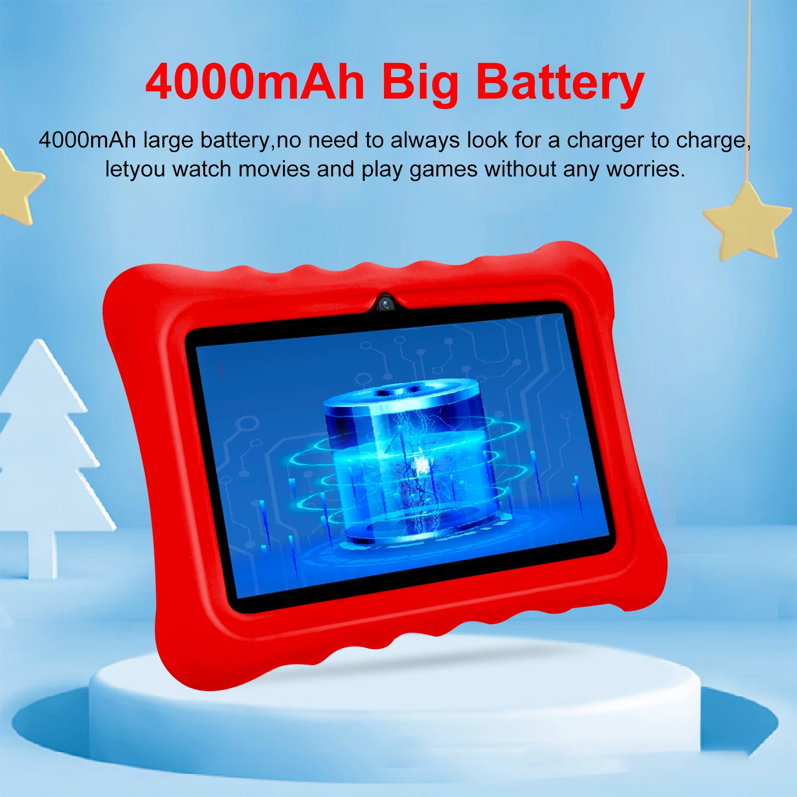 Nouveau 7 pouces 4GB RAM 64GB ROM enfants tablettes Quad Core WiFi Android 13 Bluetooth 5 logiciel éducatif installé apprentissage tablette PC