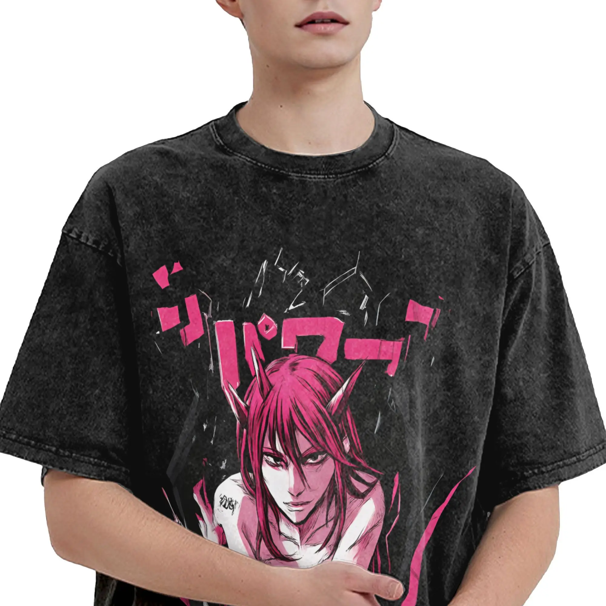 تي شيرت Elfen Lieds للرجال من القطن الكلاسيكي برقبة دائرية وأكمام قصيرة للصيف