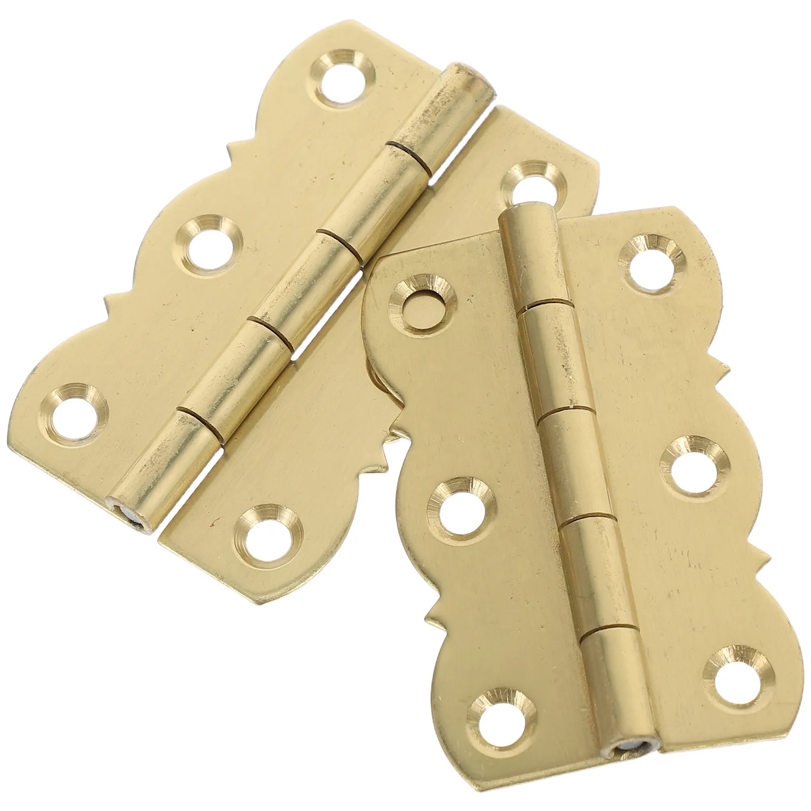 2Pcs Copper Piano Hinges Sturdy Polished Music Desk Butterfly Hinges for Musical Instruments Wooden Cabinet Jewelry Box