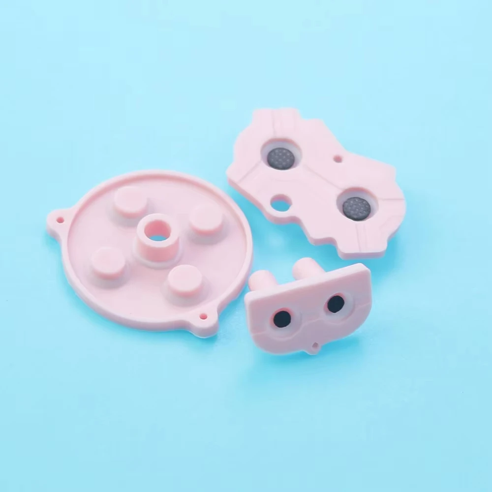 1 Set für Spielkonsolen-Zubehör, GBA, leitfähige Silikon-Tasten mit D-Pad, Netzschalter, Tastatur, Ersatzteile – Detail 3