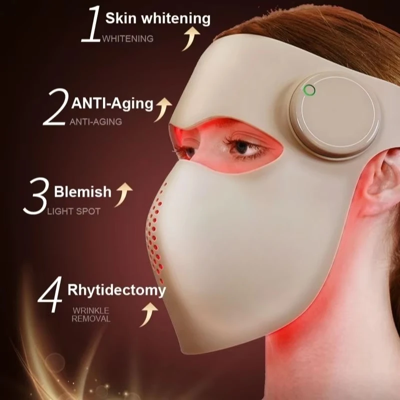 New Electronic Reusable Beauty Mask Silicone Facial Mask Device for Anti-Aging
