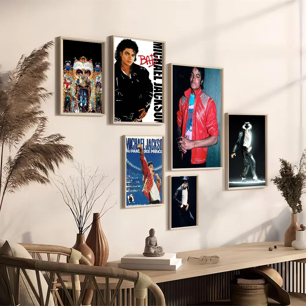 Michael Jackson Cartoon Pop Singer Wall Art, HD Canvas Print Poster, Suitable for Home, Living Room, Room Decoration Painting