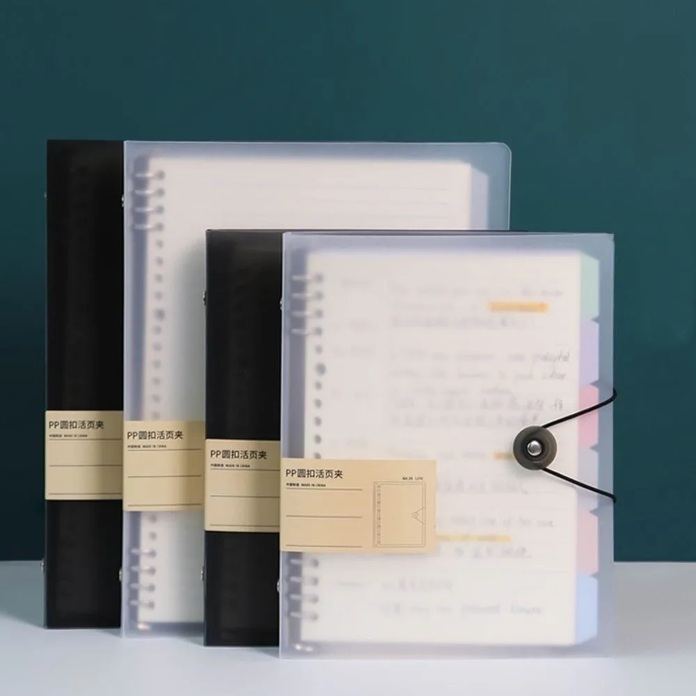 Binnendeksel A5/B5/A4 Bindmiddel Cover 8-gaats Notebook Bindmiddel Losbladige Notebook Shell Transparant DIY Bindmiddel A4 Bestandsmap Cover