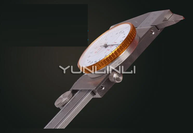 Dial Caliper 0-130mm Stainless Steel Shockproof Vernier Calliper 0.01mm Metric Gauge Measuring Tool 171-126A