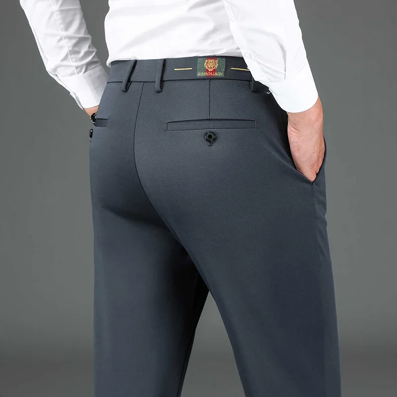 2024 Casual Official Business Suit Pants For Men Plus Size Formal Trouser Male Cotton Solid Wedding Dress Slim Fit Long Pants