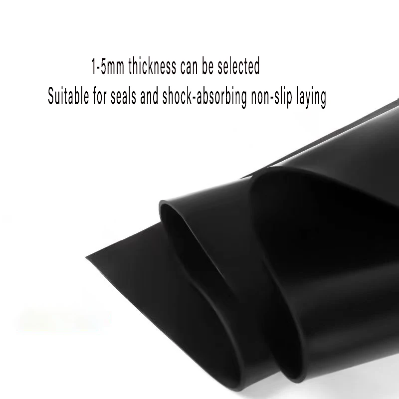 Black Solid Rubber Gasket, Damping Pad, Marine Gasket, Wear-Resistant, Non-slip Insulating Rubber Plate, Thick