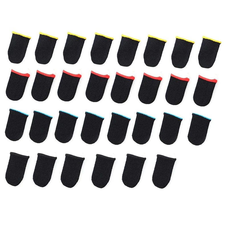 30 Pcs Finger Cover For Gaming Thumb Cover Mobile Gaming Sweatproof Breathable Game Controller Finger Cover Set For PUBG