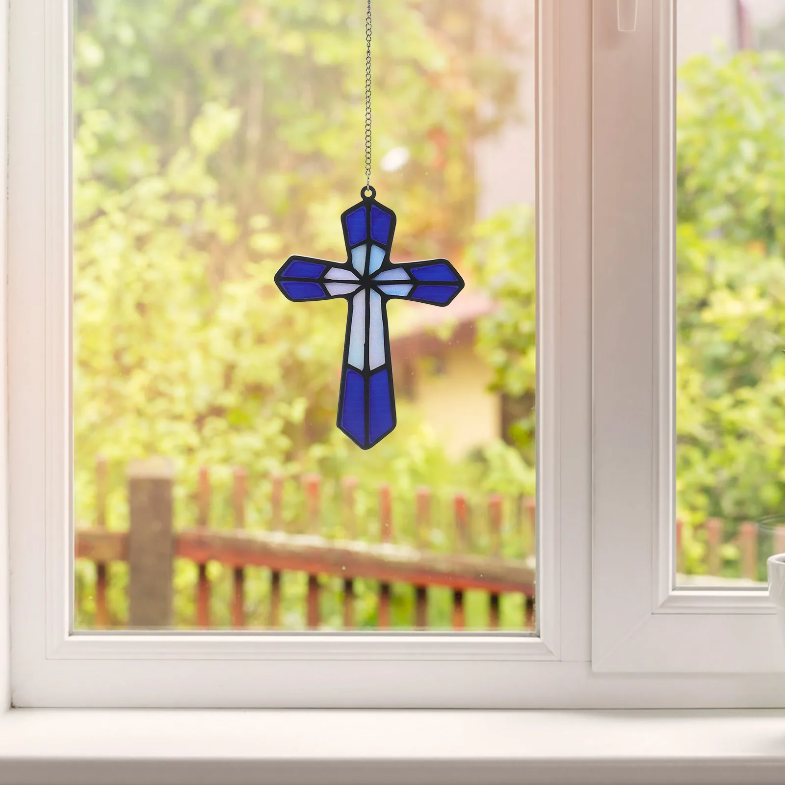 

Sturdy Acrylic Hanging Craft Religious Adornment Small Cross Ornament For Home Window Door Hanger Holiday Ornament Wall