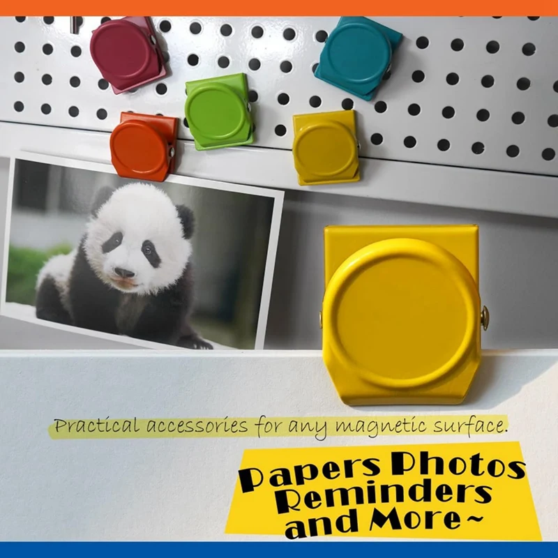 مشابك مغناطيسية للفصول الدراسية ، ثلاجة وثلاجة ، ألوان متنوعة ، مشابك مغناطيسية متينة ، 9 عبوات