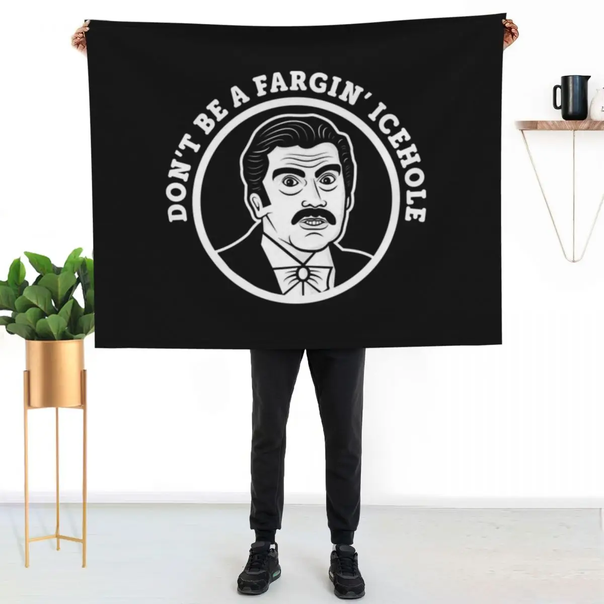 Johnny Dangerously T-ShirtDon't Be A Fargin' Icehole T-Shirt Throw Blanket for sofa Multi-Purpose Bed Luxury Brand Blankets