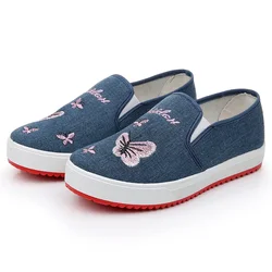 student school navy blue high quality anti skid shoes women fashion comfort casual street slip on loafers sapatos femininas b104