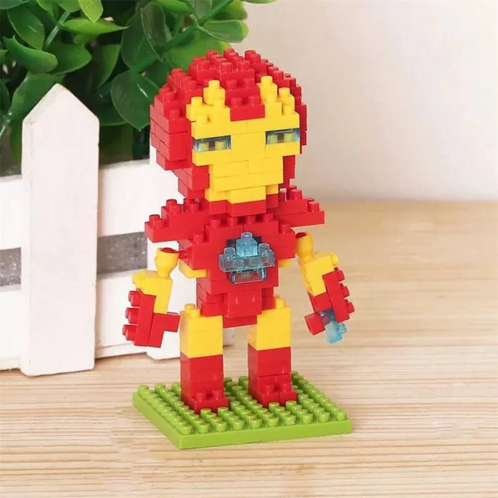 Hero Movie building blocks Bricks Spiderman Thor Loki Captain Anime Mini Action Figures Heads doll Toys children Gifts